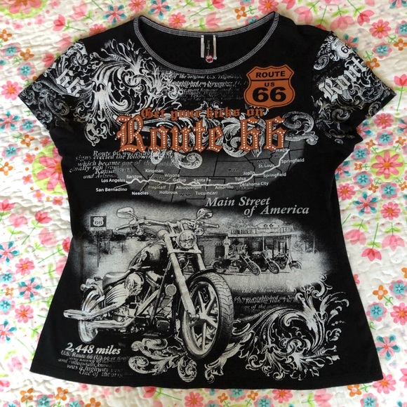 Route 66 Cotton T-Shirt - Picture 1 of 2